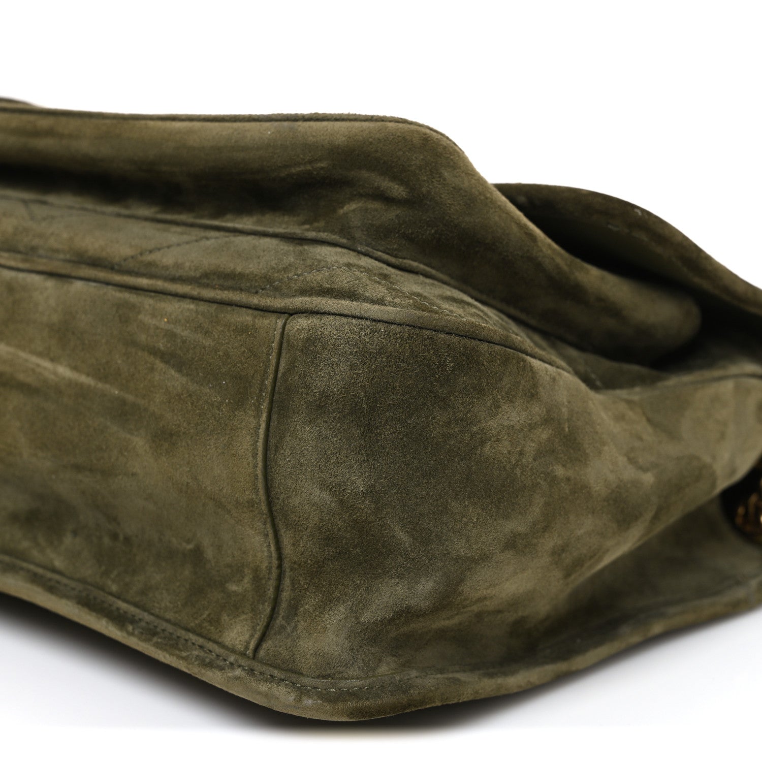 Saint Laurent Suede Monogram Medium Niki Chain Satchel Loden Green 10 of 10