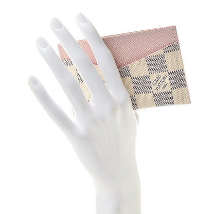 Louis Vuitton Damier Azur Daily Card Holder Rose Ballerine 2 of 8