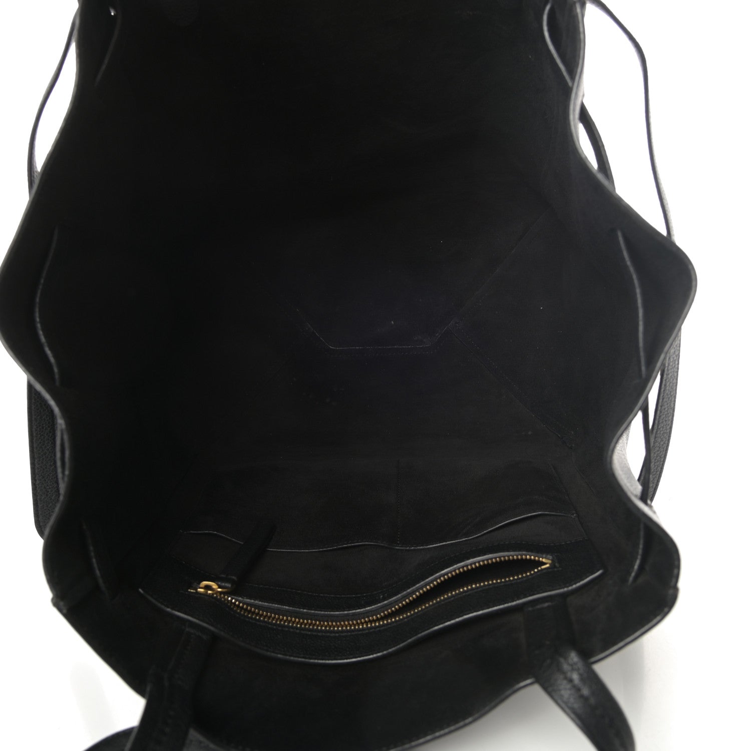 Celine Soft Grained Calfskin Small Belt Cabas Phantom Black 5 of 11