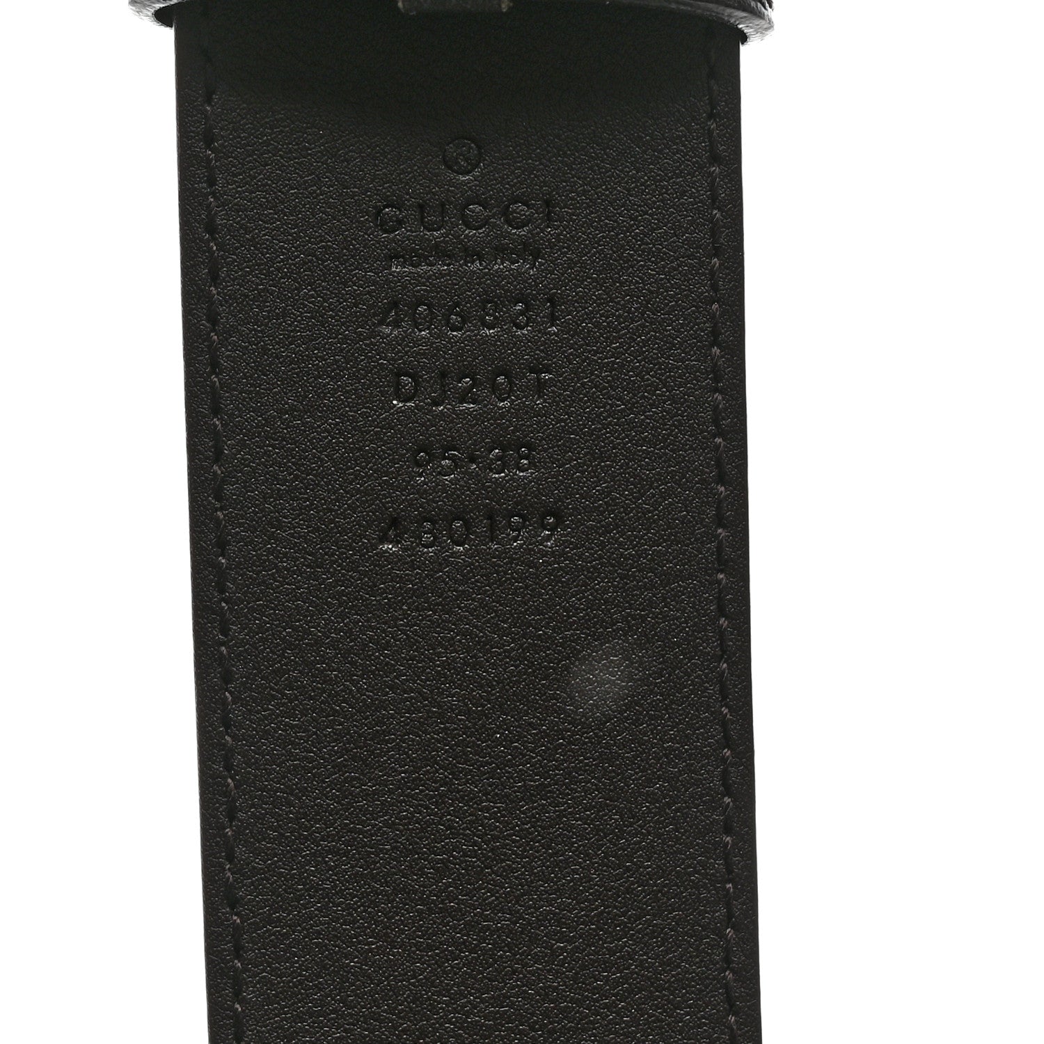 Gucci Textured Dollar Calfskin Double G 40 mm Belt 95 38 Black 3 of 5