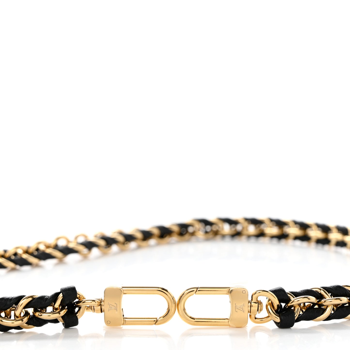 Calfskin Multi Pochette Chain Shoulder Strap Black Gold