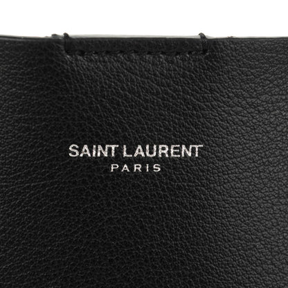 Saint Laurent Calfskin Large Fringe Shopping Tote Black 6 of 8