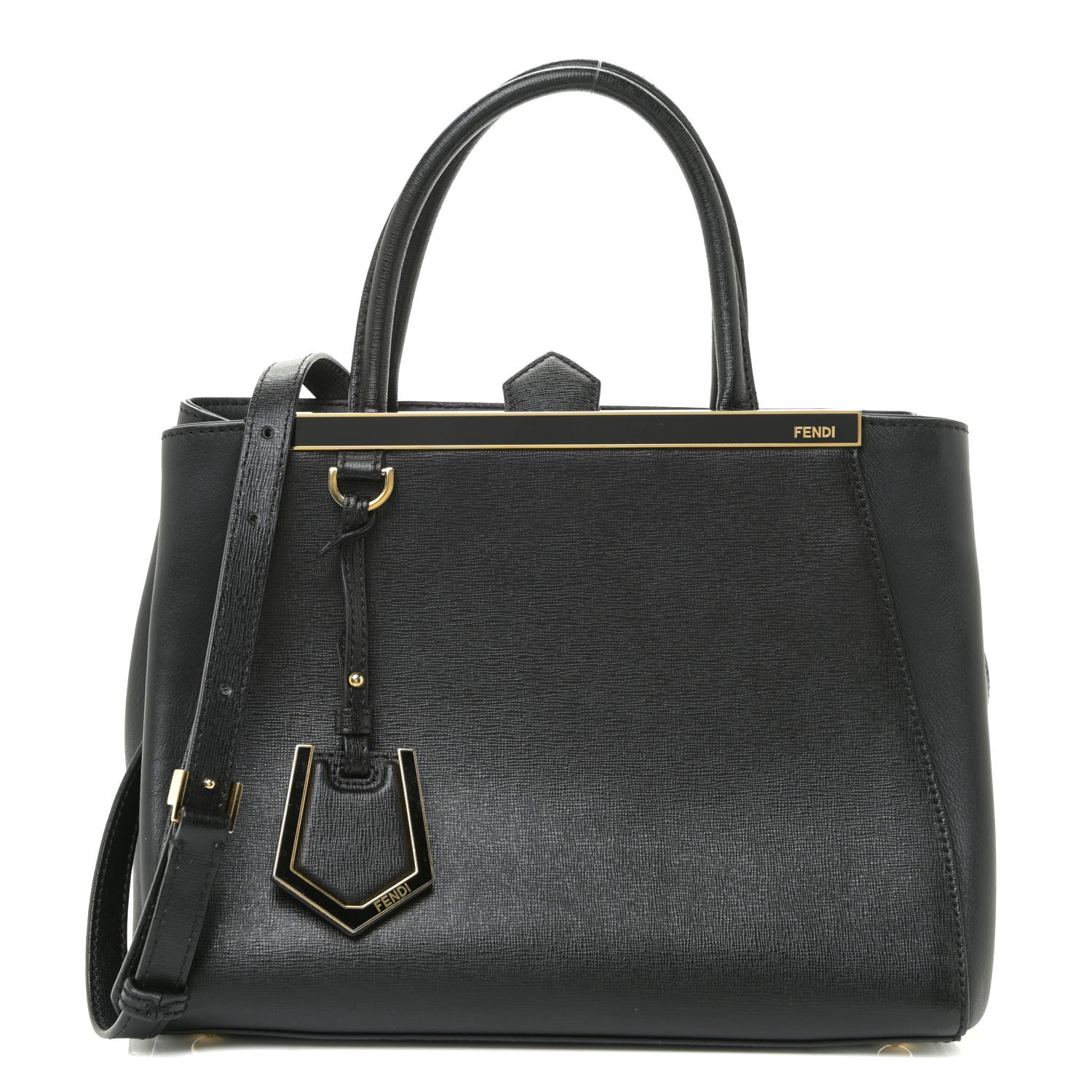Fendi Vitello Elite Petite 2Jours Tote Black 1 of 19