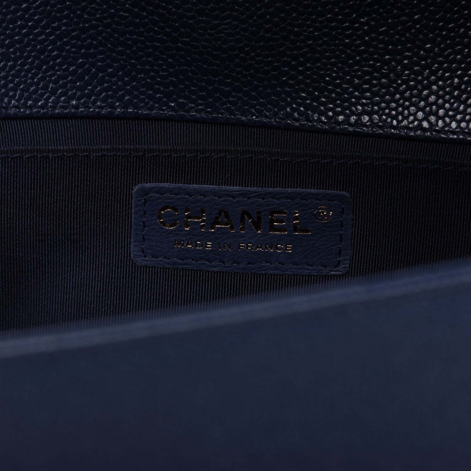 Chanel Caviar Quilted Medium Boy Flap Blue 15 of 19