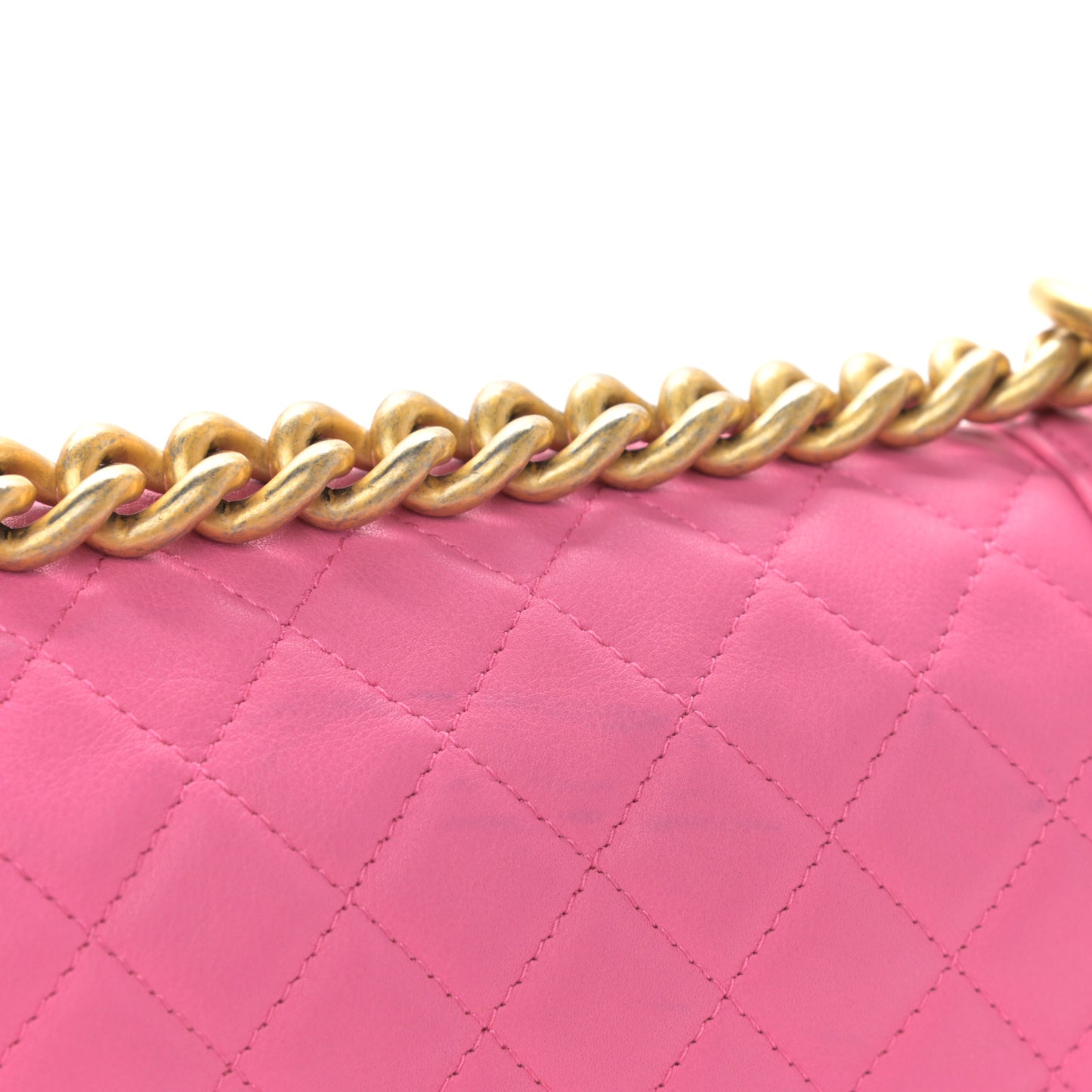Calfskin Quilted Medium Boy Flap Pink