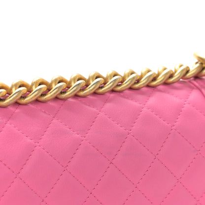Chanel Calfskin Quilted Medium Boy Flap Pink 13 of 15