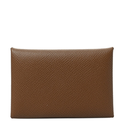 Hermes Epsom Verso Calvi Duo Card Case Alezan Biscuit 1 of 7