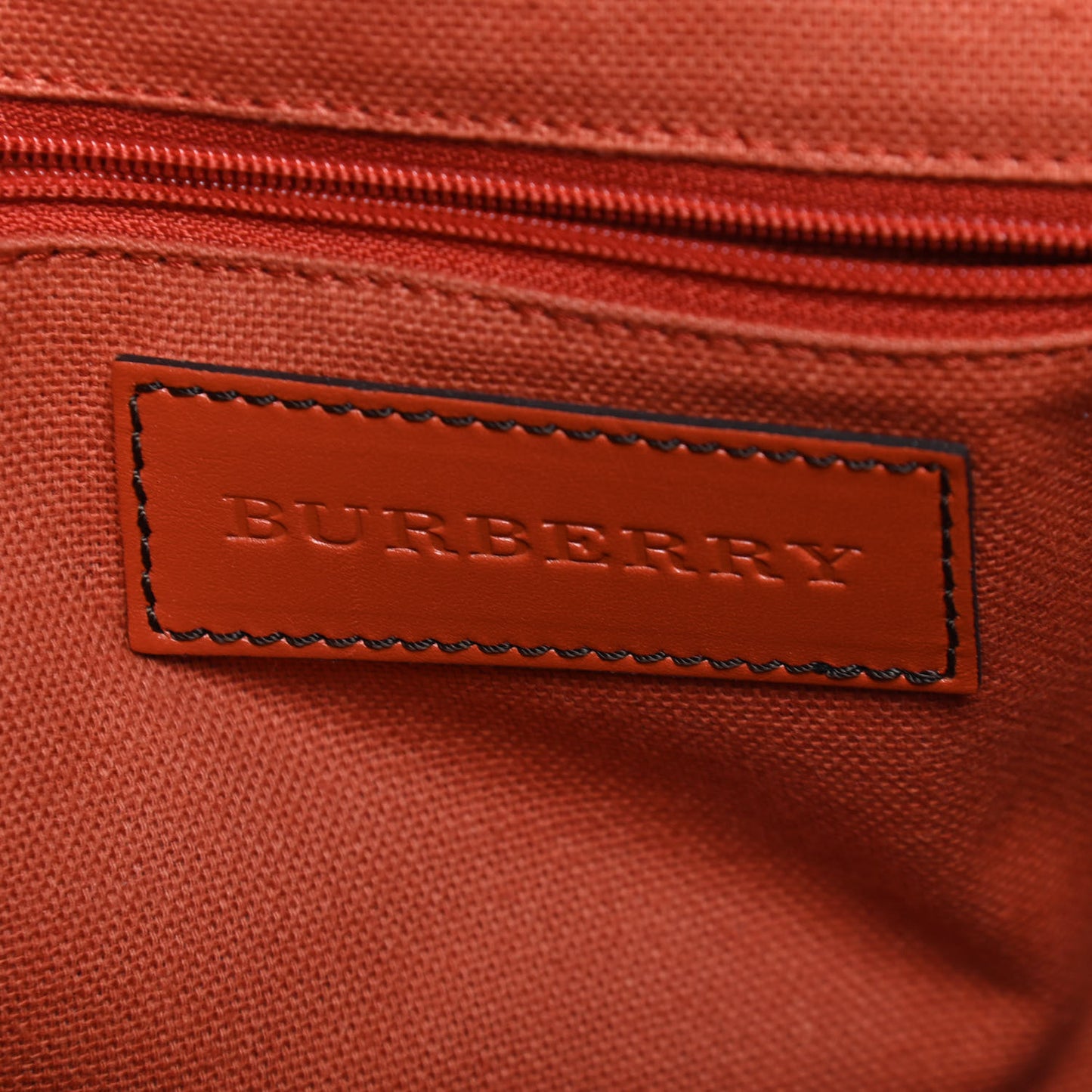 Haymarket Check Small Brogue Tassel Tote Bright Russet