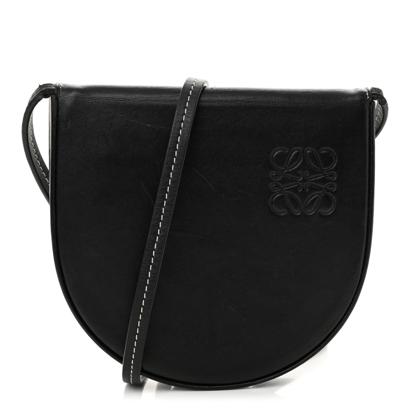 Soft Calfskin Mini Heel Pouch Black