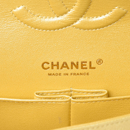 Chanel Iridescent Caviar Quilted Medium Double Flap Yellow 8 of 9