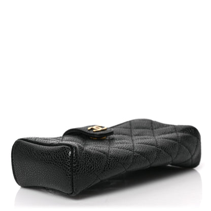 Chanel Caviar Quilted Mini Phone Holder Clutch Black 3 of 7
