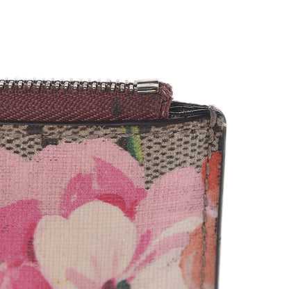 Gucci GG Supreme Monogram Blooms Key Ring Coin Case Beige Multicolor Dry Rose 8 of 9
