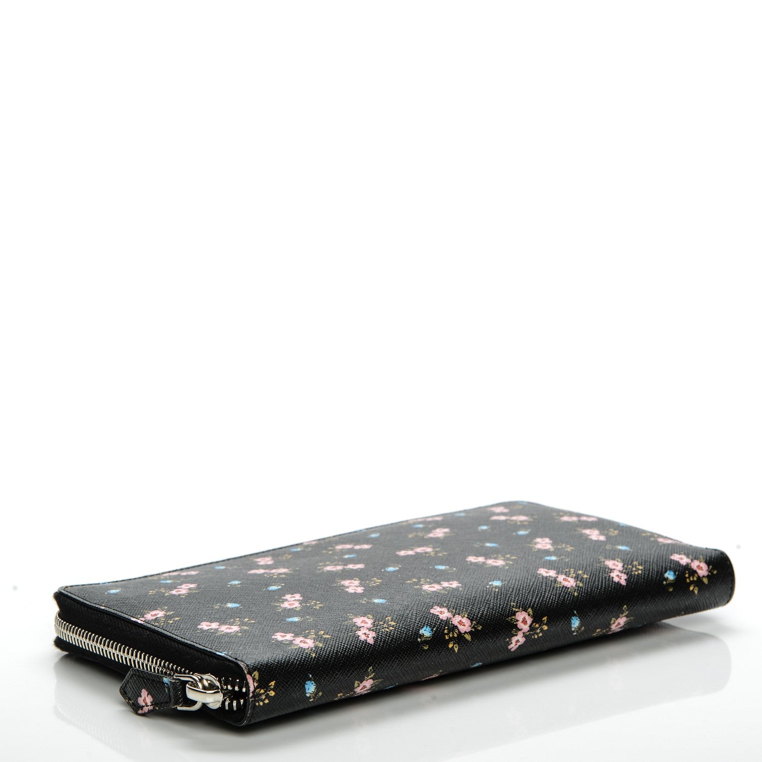 Givenchy Textured Coated Canvas Hibiscus Print Travel Zipped Wallet Multicolor 4 of 14