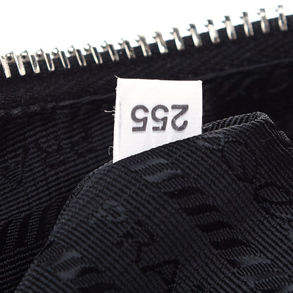 Prada Re-Nylon Triangle Padded Patchwork Shoulder Bag Black 7 of 9