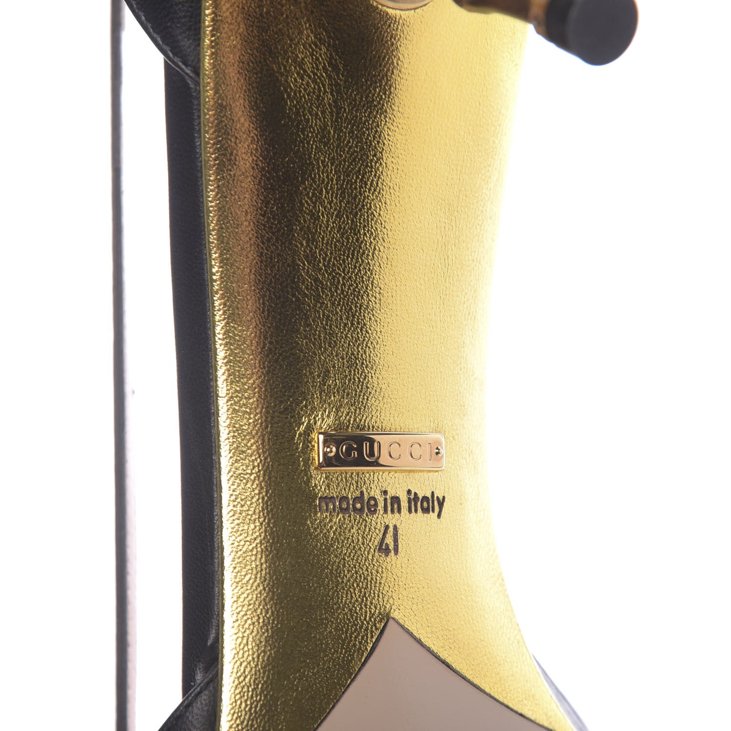 Calfskin Crystal GG Unia Pumps 41 Black