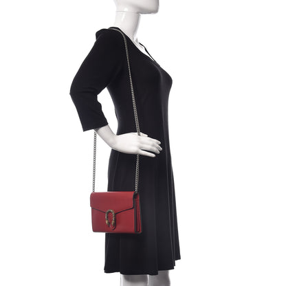 Gucci Calfskin Mini Dionysus Chain Wallet Hibiscus Red 2 of 9