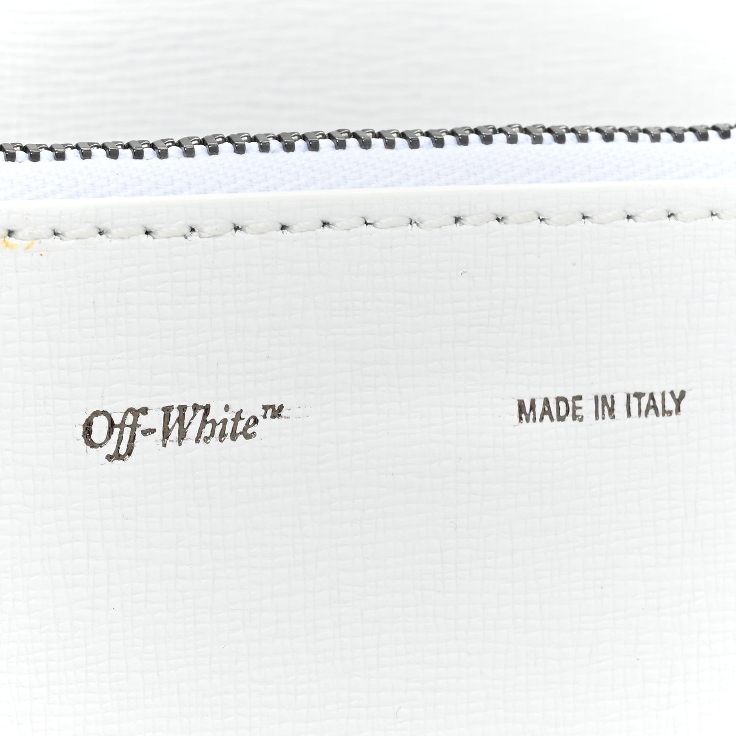 Off-White Saffiano Striped Mini Diag Binder Clip Bag White Black Yellow 7 of 11