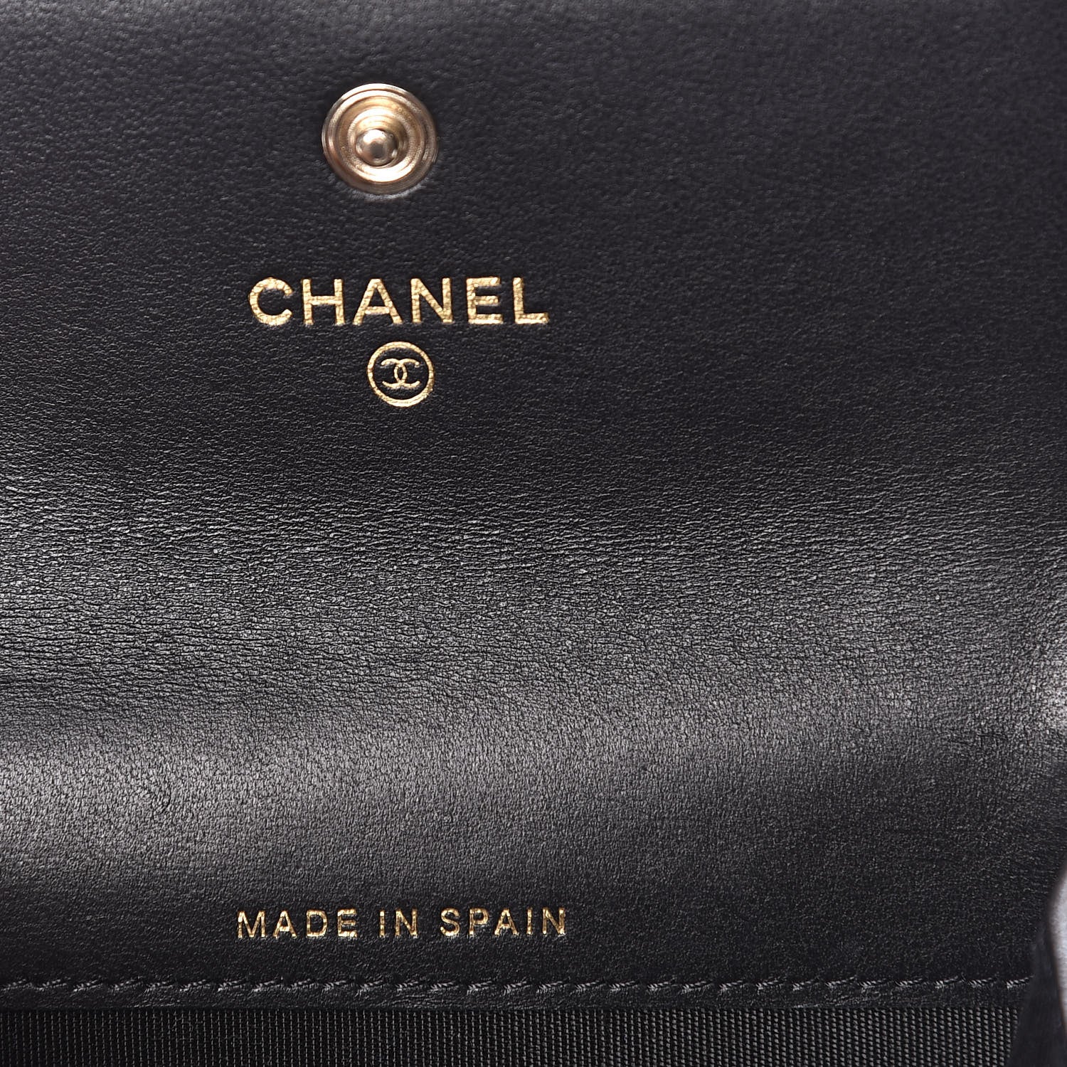 Chanel Lambskin Quilted Boy Card Holder Wallet Black 8 of 11