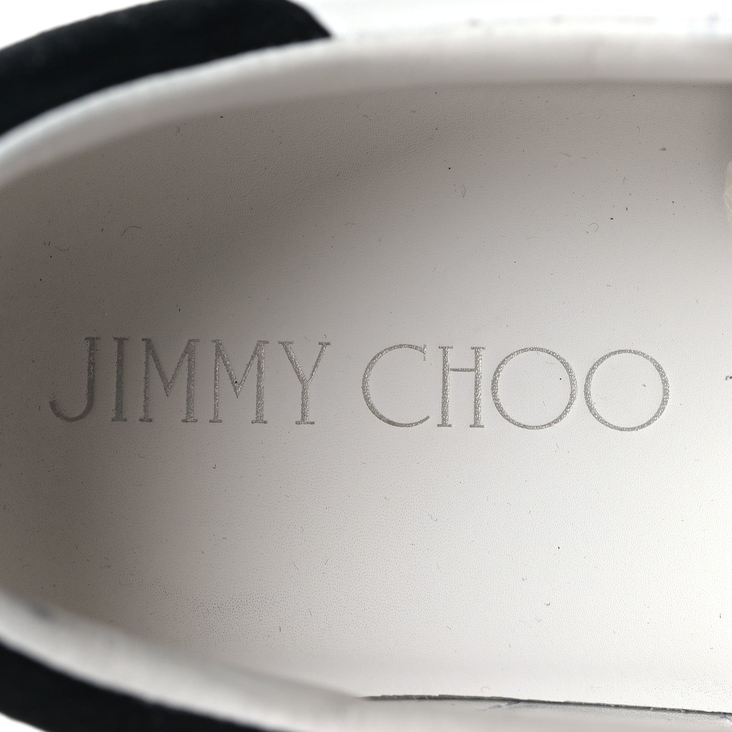 Jimmy Choo Calfskin Suede Mens Kai Sneakers 43 White Black 8 of 8