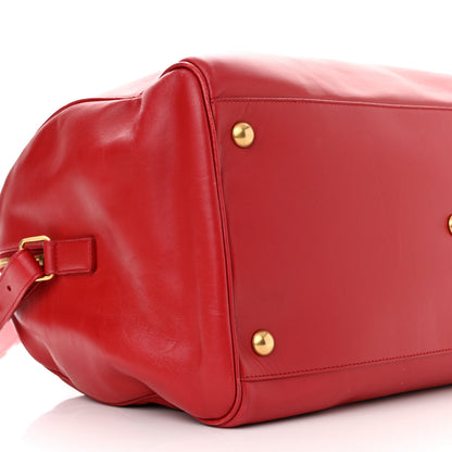 Saint Laurent Calfskin Classic Duffle 12 Bag Red 9 of 10