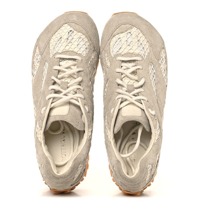 Bottega Veneta Calfskin Fishnet Fabric Orbit Sneakers 38 Sea Salt 2 of 7