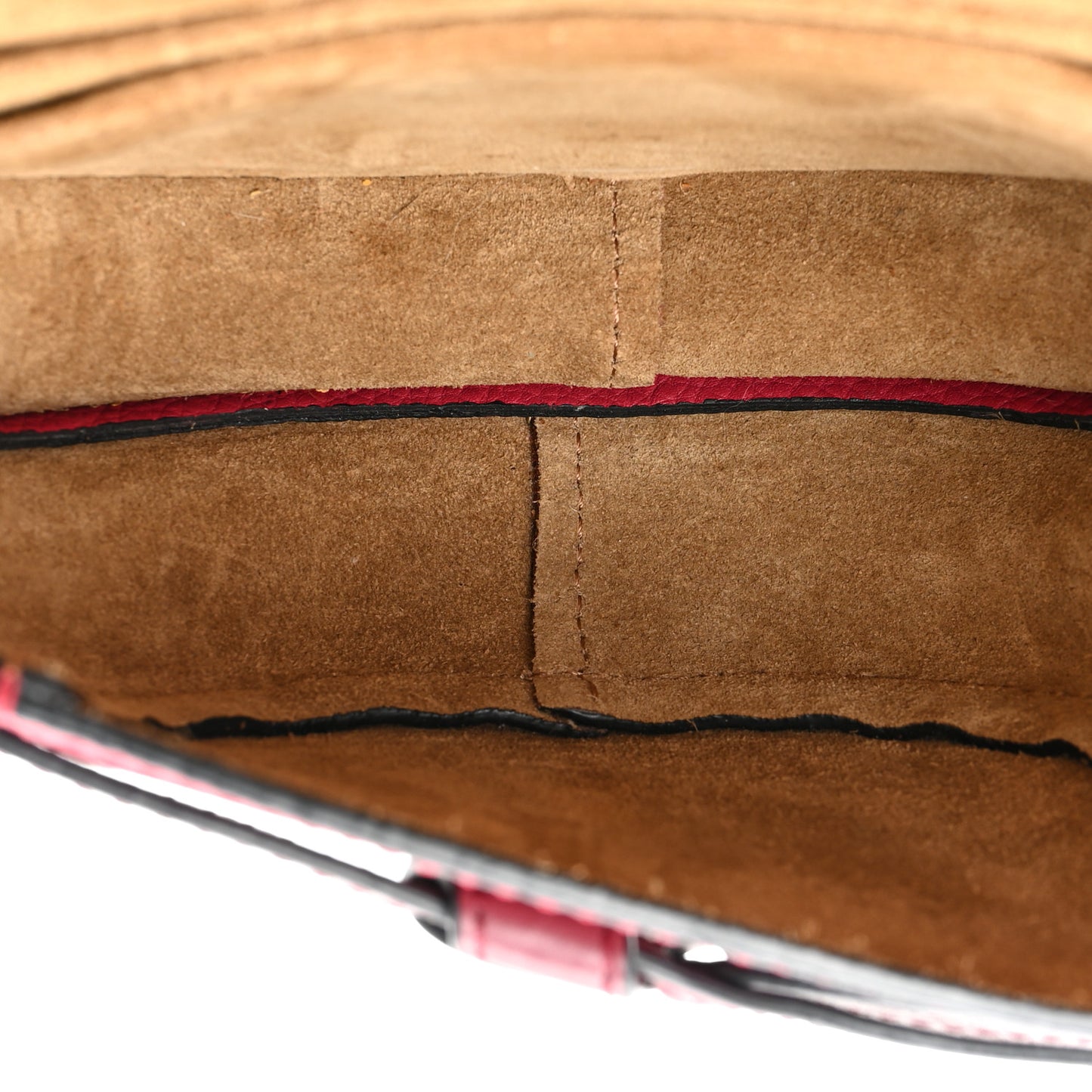 Grained Calfskin Mini Gate Crossbody Bag Raspberry Wine