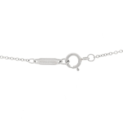 Tiffany Platinum Diamond Extra Mini Heart Pendant Necklace 4 of 5