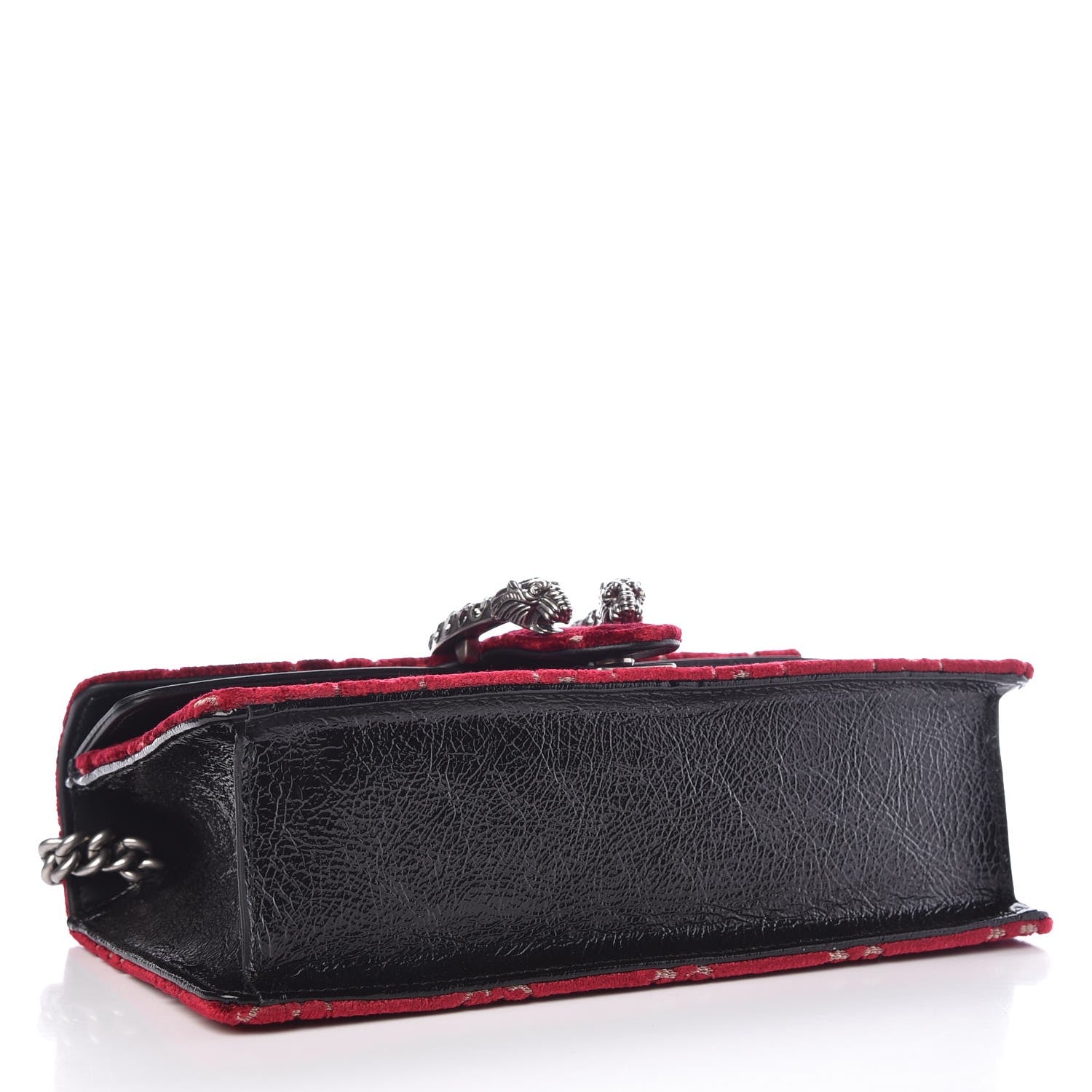 Gucci Velvet Skipper Crystal GG Monogram Small Dionysus Shoulder Bag Red Cipria Black Black Diamond 5 of 8