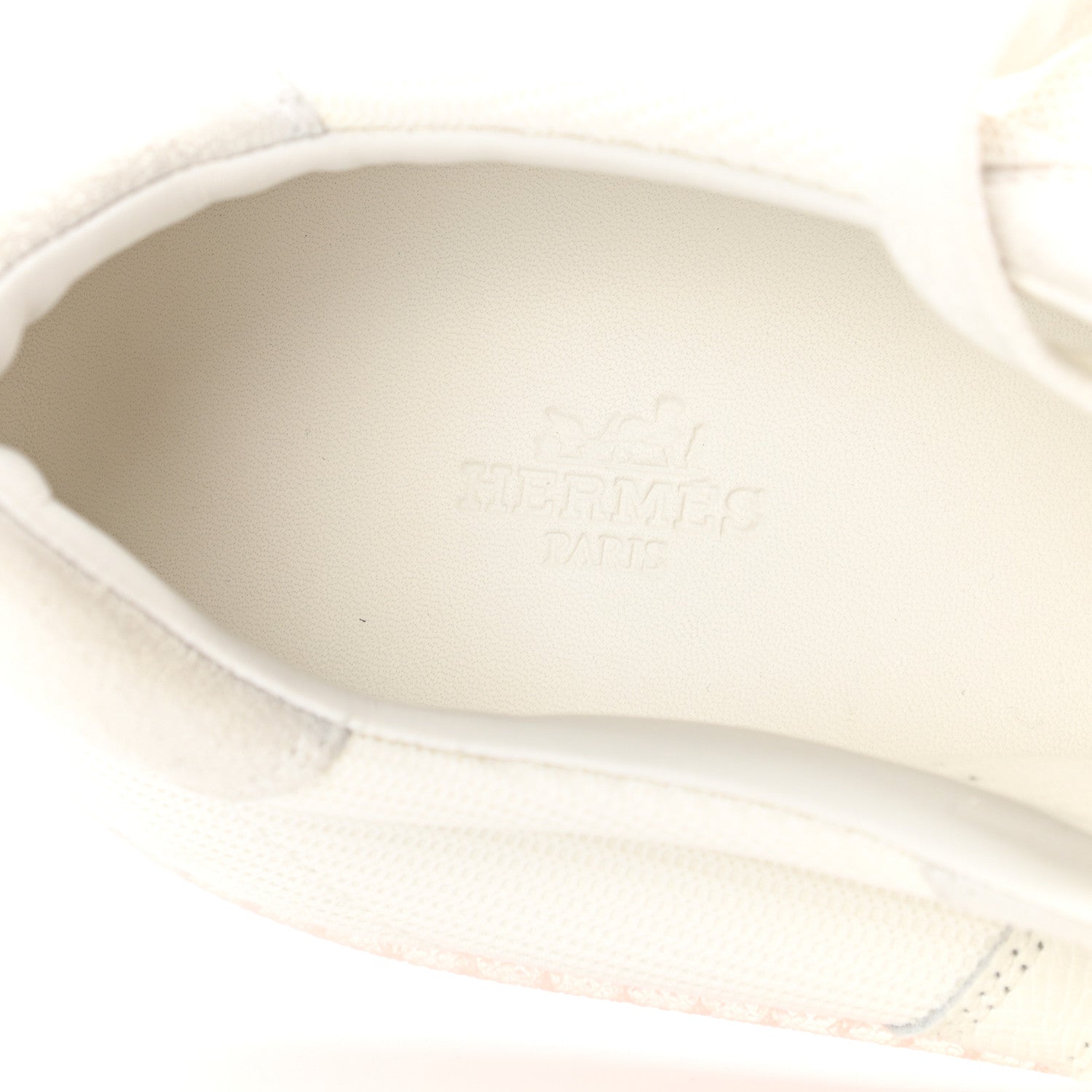 Hermes Technical Mesh Suede Boomerang Sneakers 43.5 White 7 of 10
