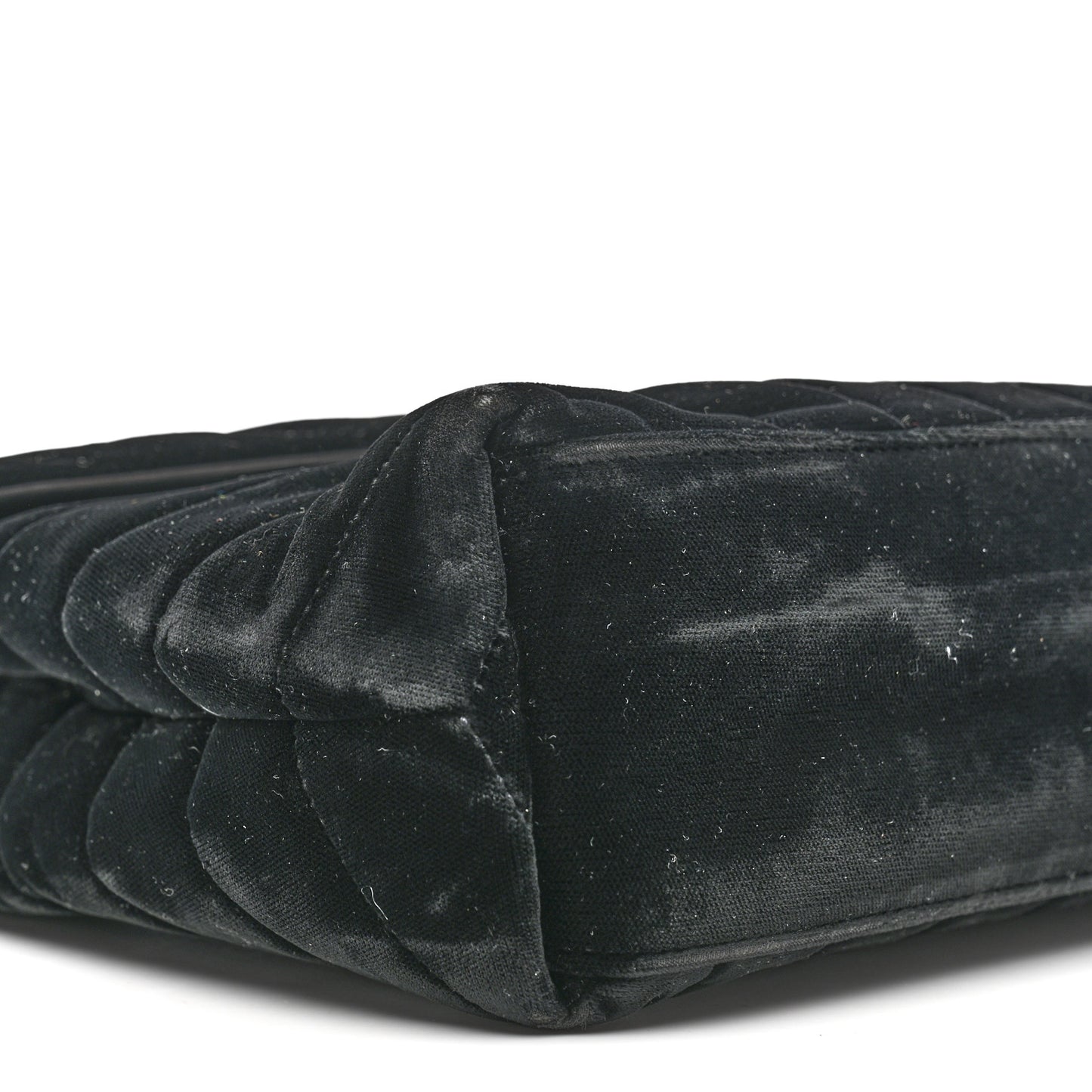 Velvet Y Quilted Monogram Small Loulou Chain Satchel Black