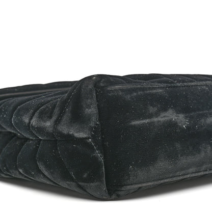 Saint Laurent Velvet Y Quilted Monogram Small Loulou Chain Satchel Black 9 of 15