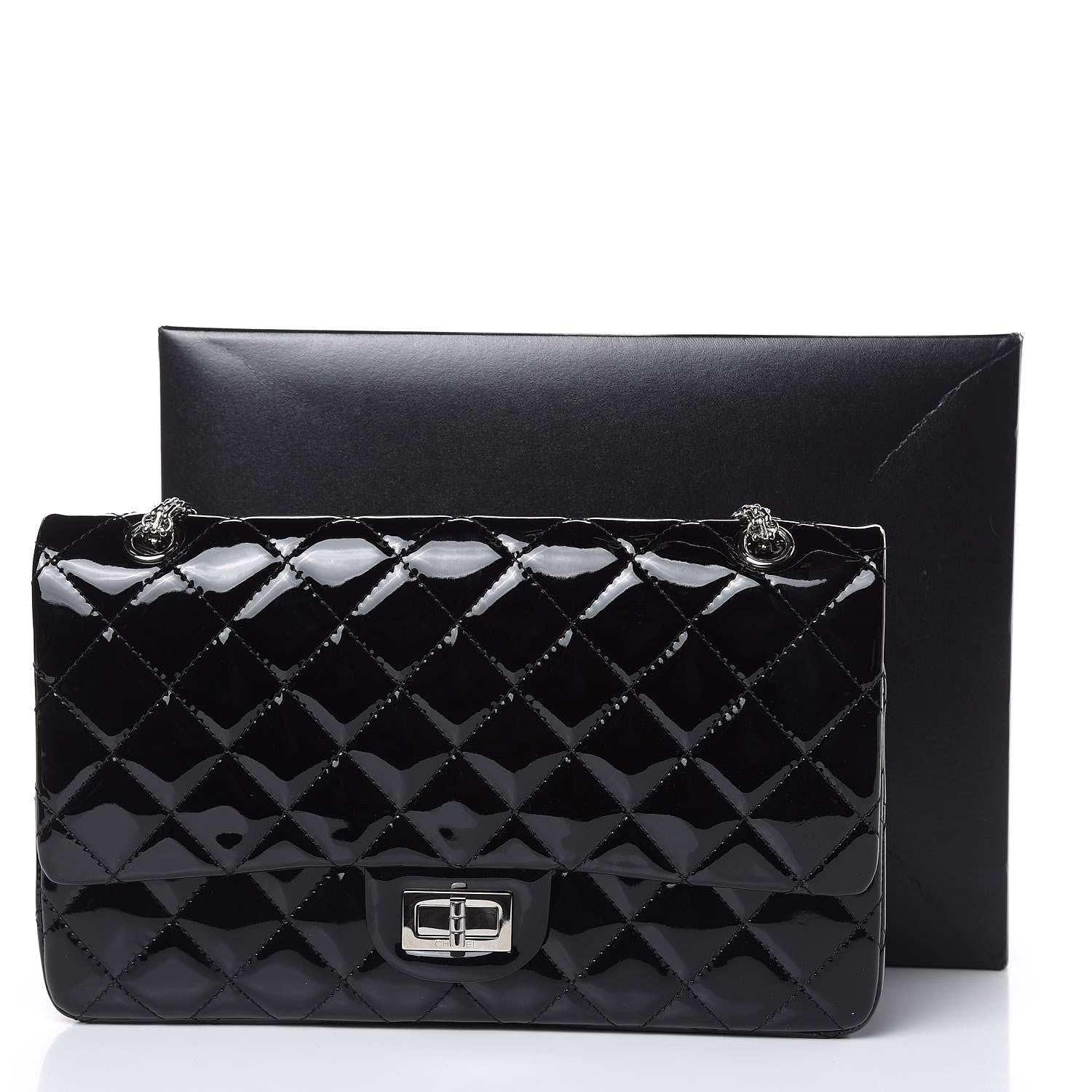 Chanel Patent Quilted 2.55 Reissue 227 Flap Black 16 of 16