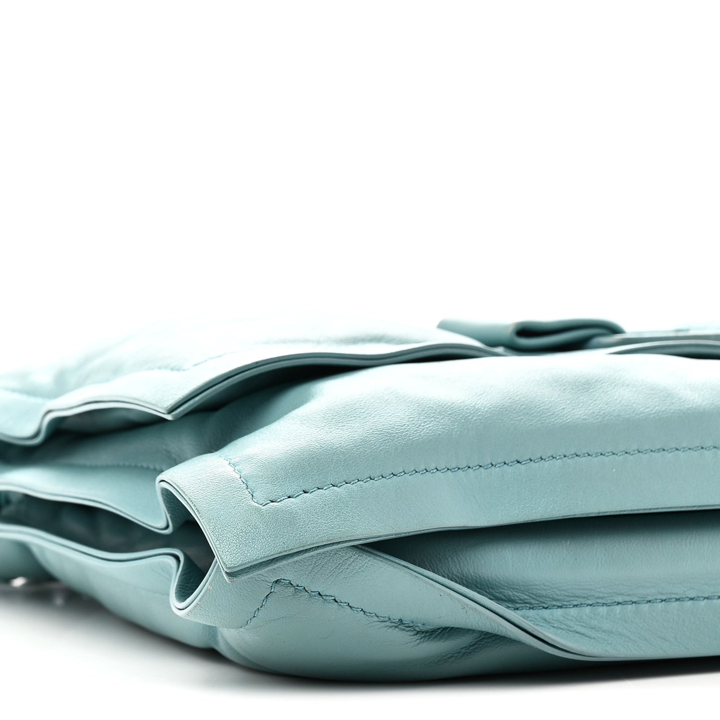 Calfskin Small Viva Bow Shoulder Bag Tyrone Turquoise