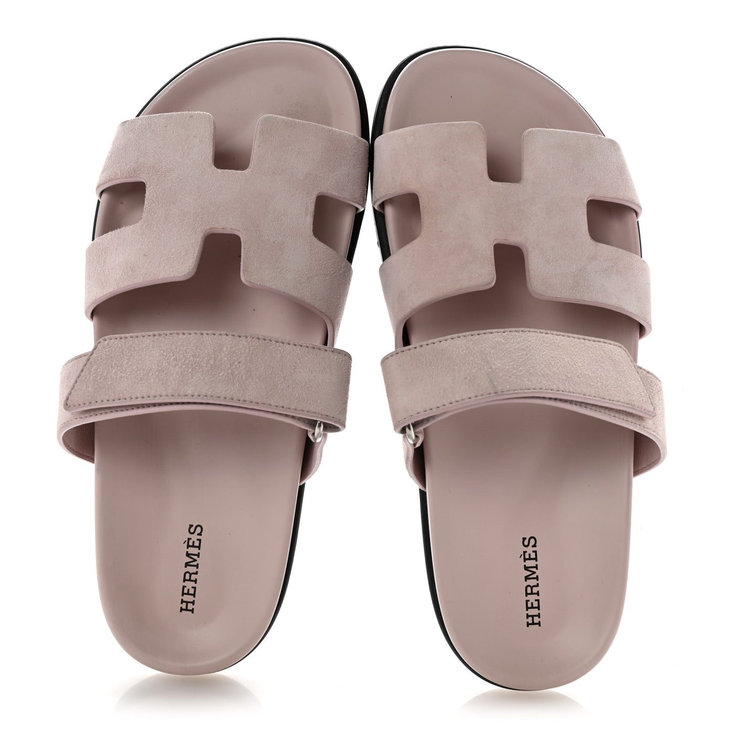 Suede Goatskin Womens Chypre Sandals 38.5 Rose Porcelaine