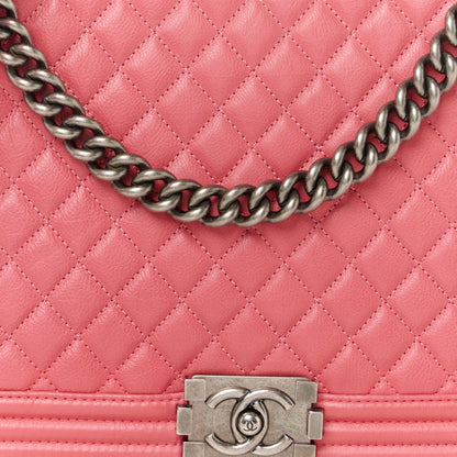 Chanel Calfskin Quilted Large Boy Flap Pink 8 of 10