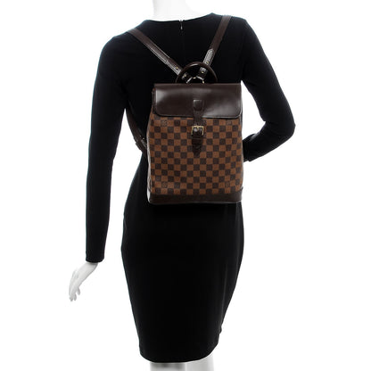 Louis Vuitton Damier Ebene Soho Backpack 2 of 13