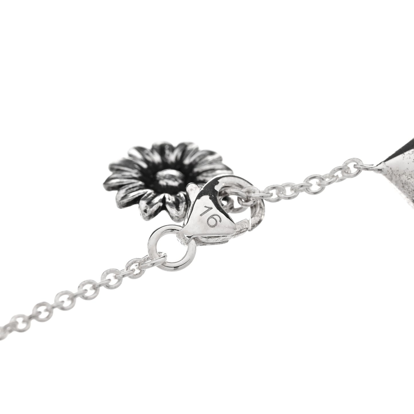 Sterling Silver Pink Mother of Pearl Double G Flower Bracelet