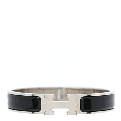 Hermes Enamel Narrow Clic Clac H Bracelet GM Black 1 of 4