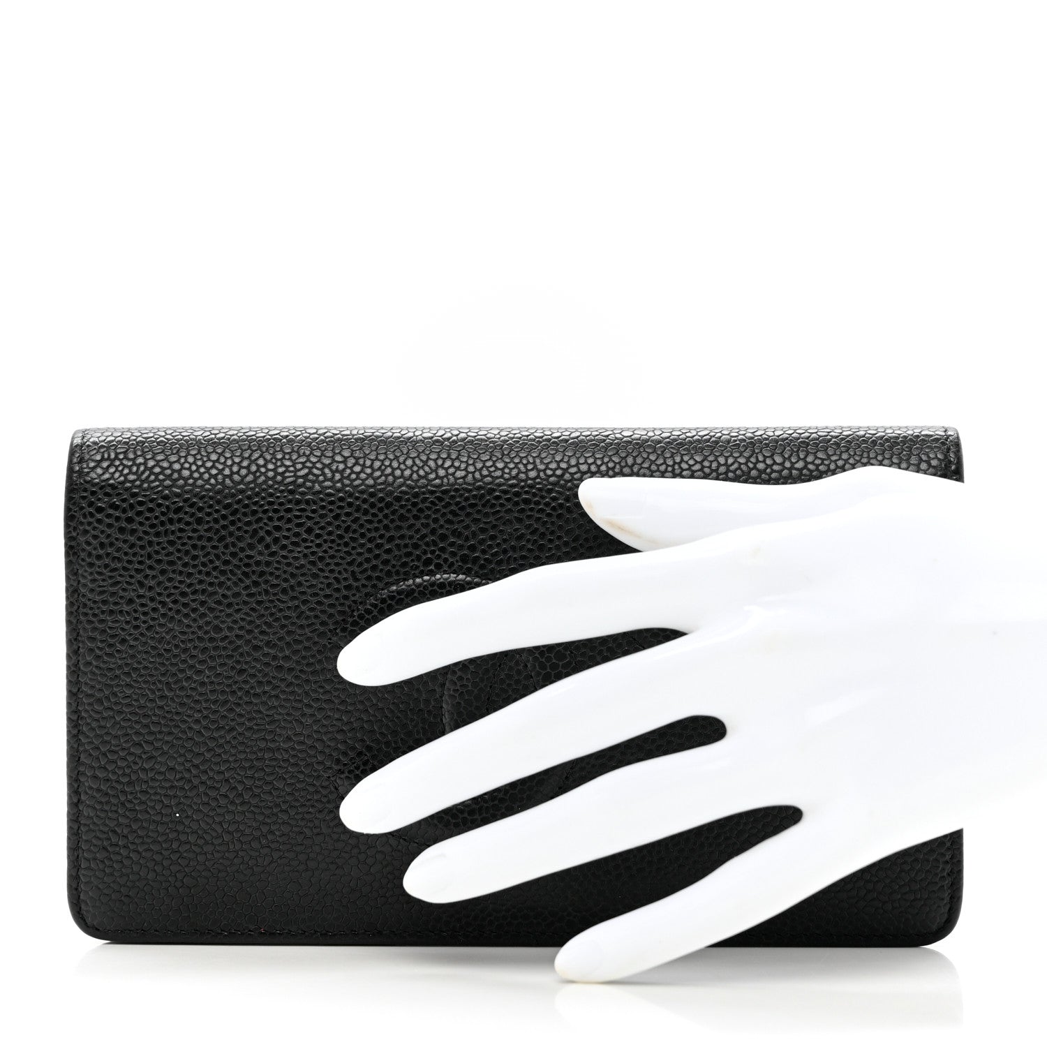 Chanel Caviar Timeless CC Yen Wallet Black 2 of 9