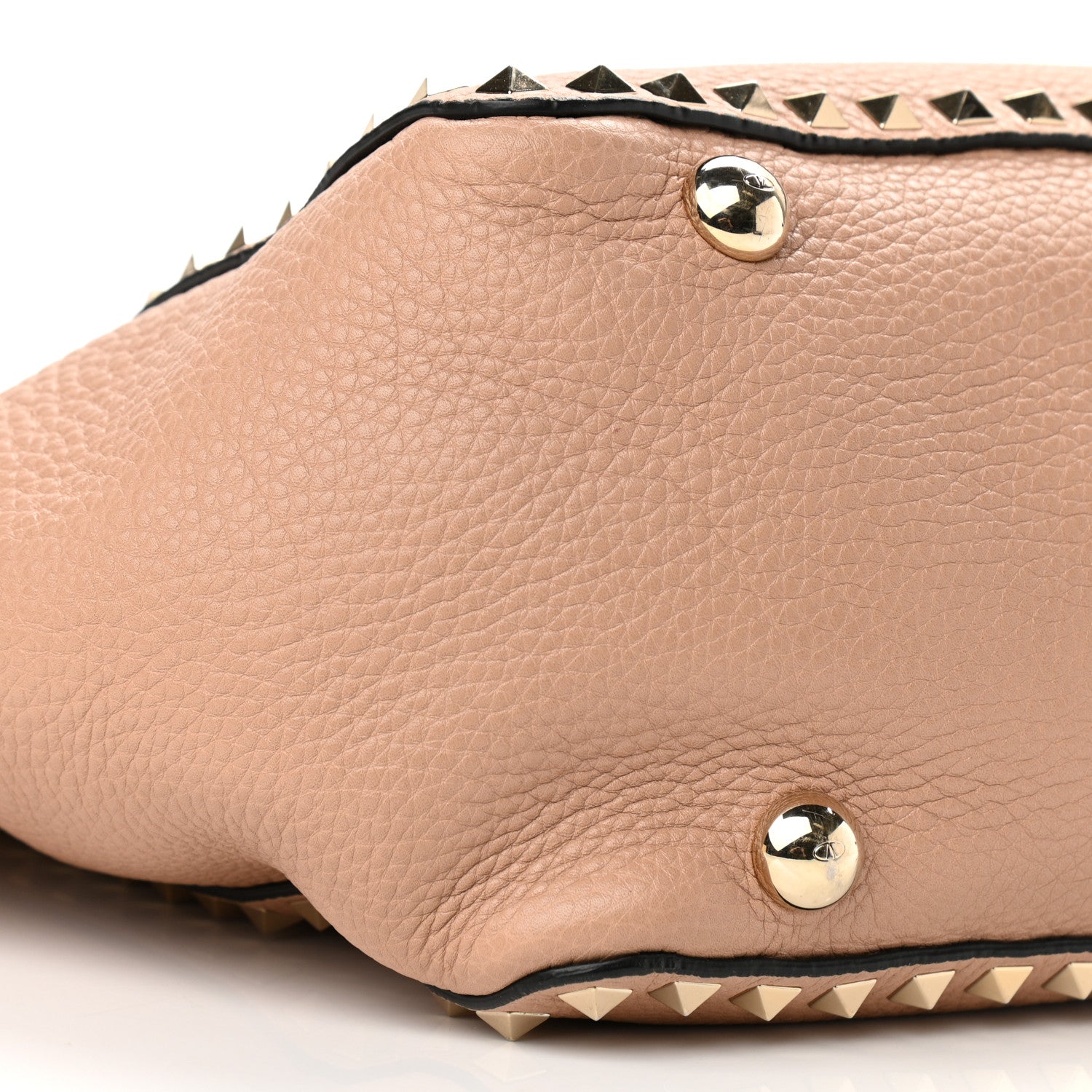 Valentino Garavani Pebbled Calfskin Medium Rockstud Tote Skin Sorbet 7 of 10