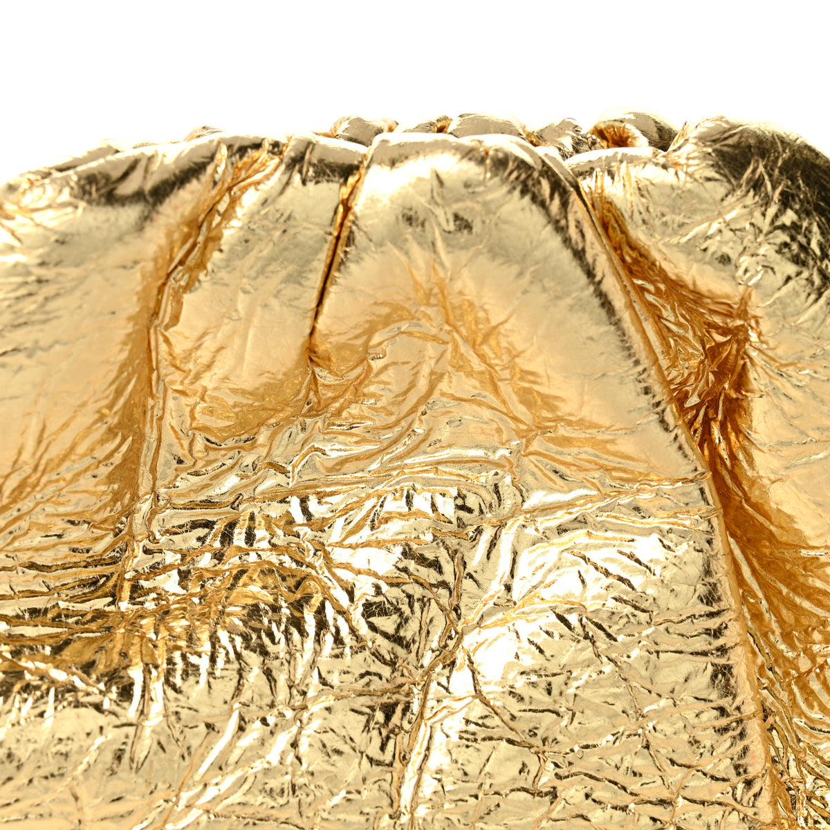 Bottega Veneta Metallic Crushed Calfskin The Mini Pouch Gold 7 of 9