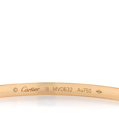 Cartier 18K Yellow Gold Small LOVE Bracelet 18 4 of 5