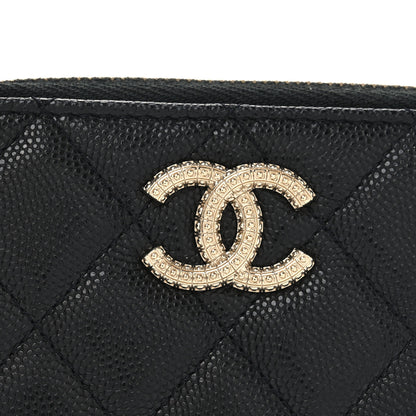 Chanel Caviar Quilted Small Zip Around Wallet Black 8 of 9