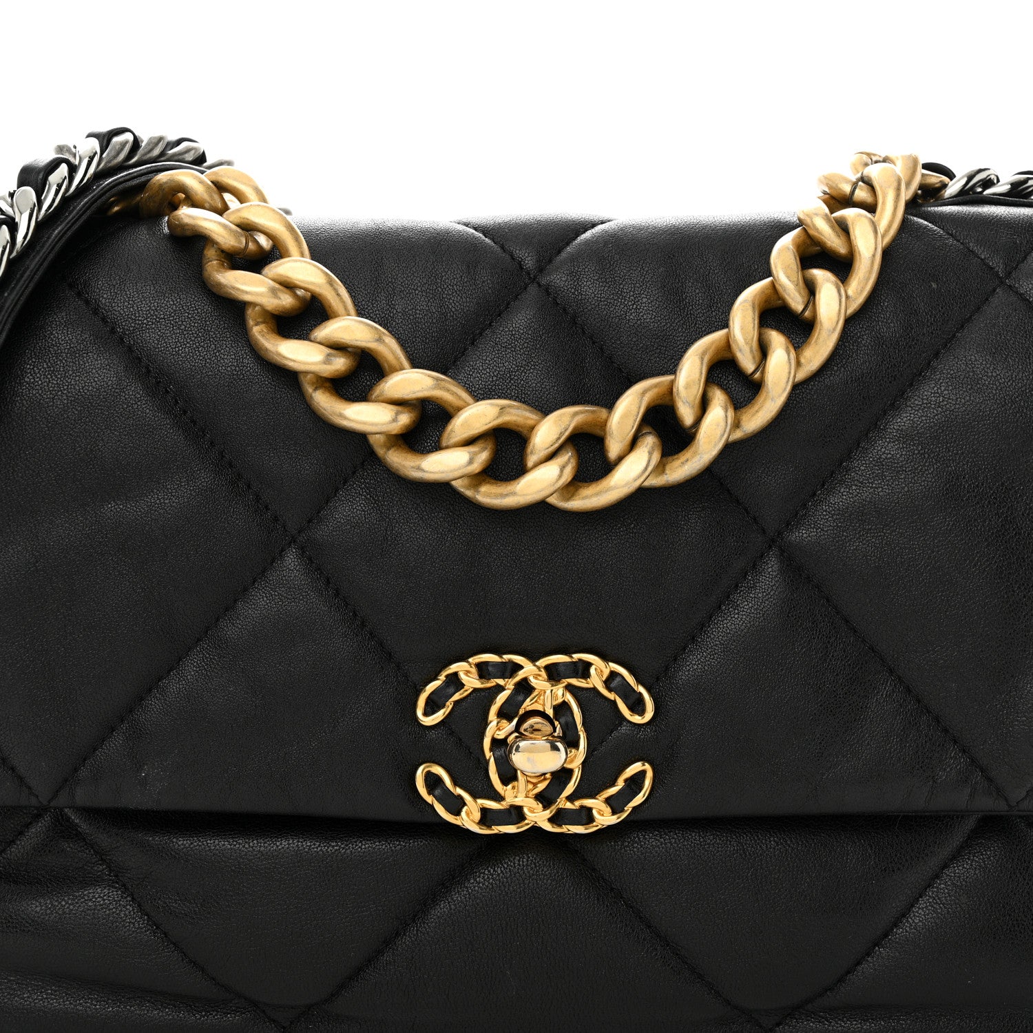 Chanel Lambskin Quilted Large Chanel 19 Flap Black 8 of 16
