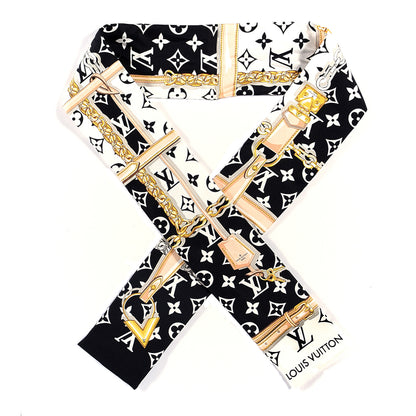 Louis Vuitton Silk Monogram Confidential Bandeau Black 1 of 3