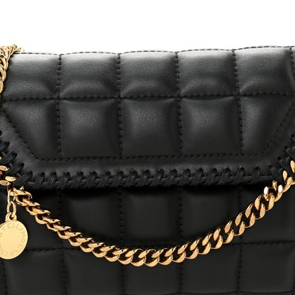 Stella McCartney Vegan Leather Quilted Falabella Clutch with Chain Bag Black 8 of 11