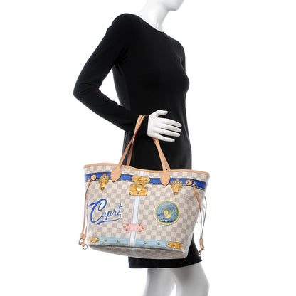 Louis Vuitton Damier Azur Summer Trunks Capri Neverfull MM 2 of 12