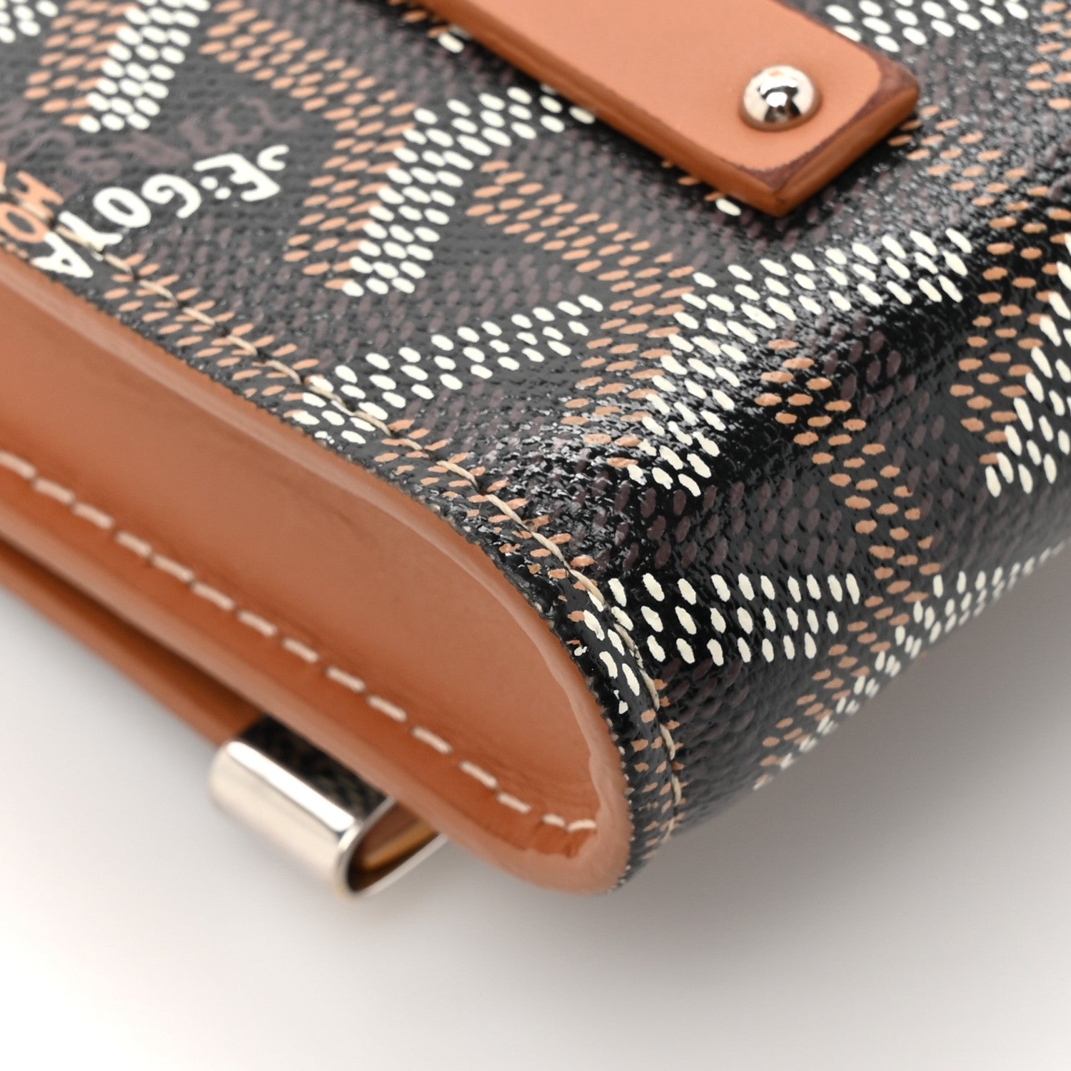 Goyard Goyardine Monte Carlo Bois Clutch With Strap Black Gold 14 of 16