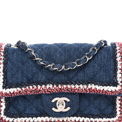 Chanel Denim Braided Mini Rectangular Flap Bag Blue 10 of 10