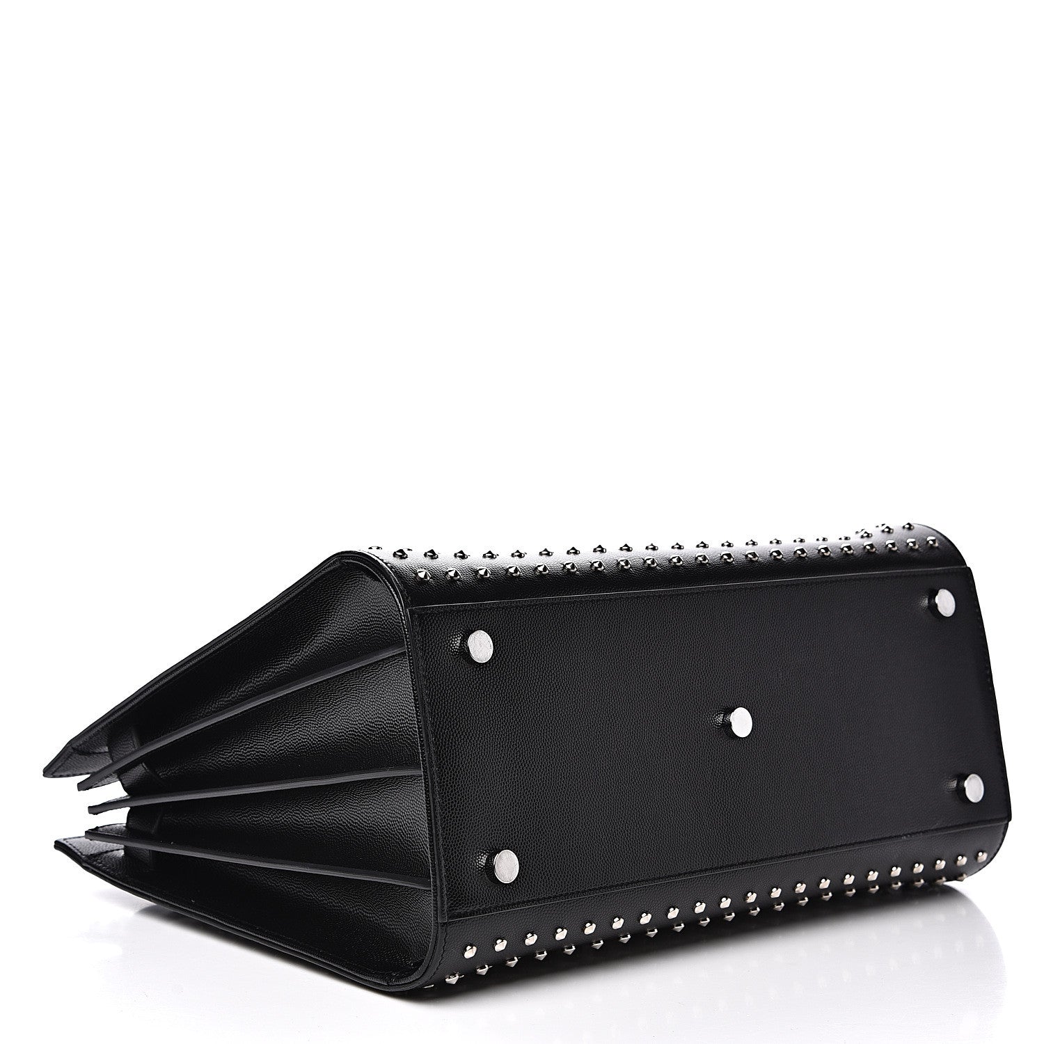 Saint Laurent Grain De Poudre Studded Small Sac De Jour Black 3 of 10
